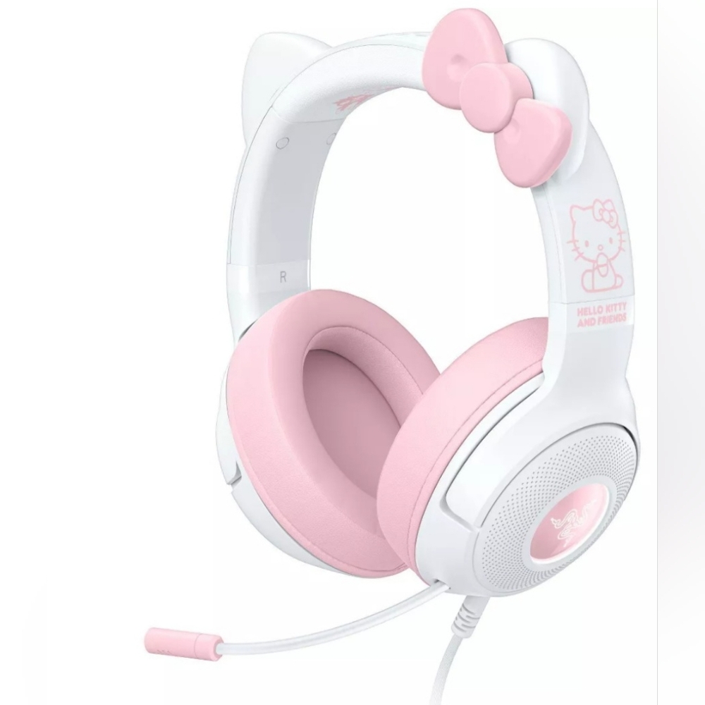 Razer Kraken Kitty V2 Wired Gaming Headset with Kitty Ears and Chroma RGB